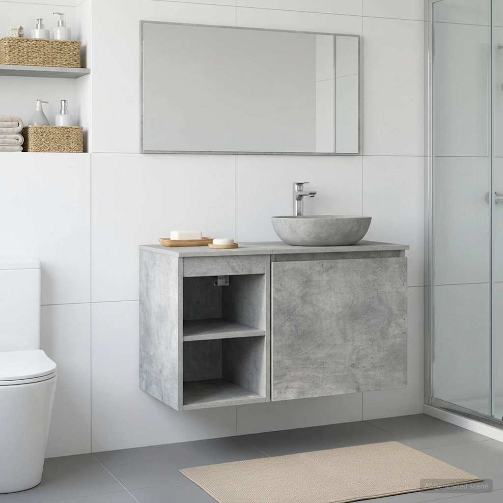 Armadio Bagno In-between Grigio Cemento 30 x 35 x 50 cm | homemem39
