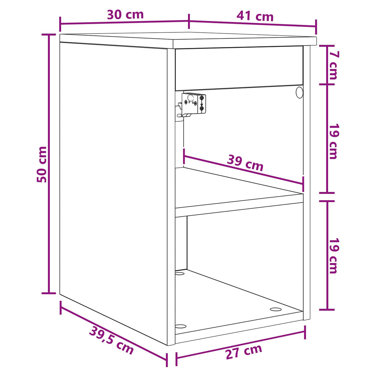 Armadio Bagno In-between Sonoma grigio 30 x 41 x 50 cm | homemem39