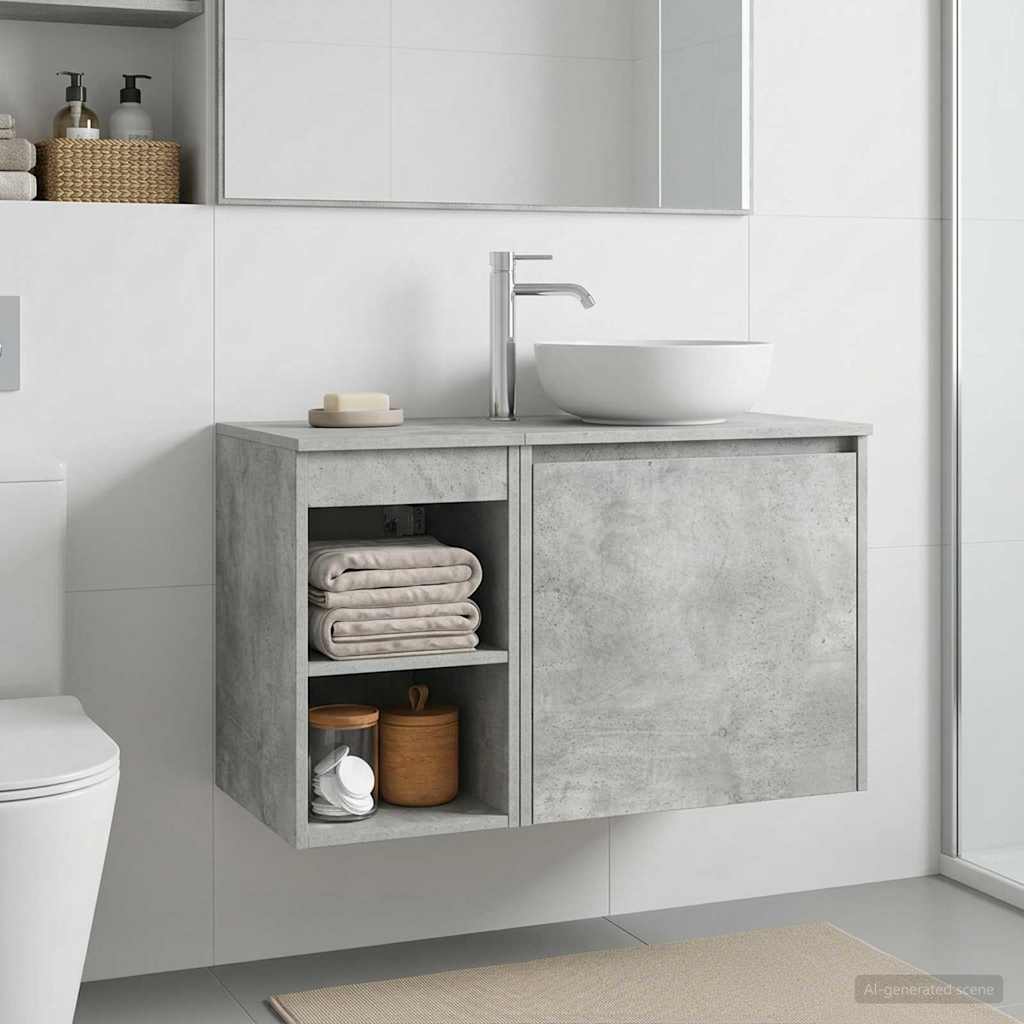 Armadio Bagno In-between Grigio Cemento 30 x 44,5 x 50 cm | homemem39
