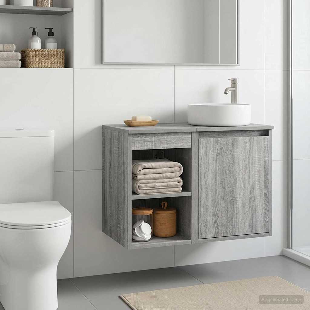 Armadio Bagno In-between Sonoma grigio 30 x 44,5 x 50 cm | homemem39