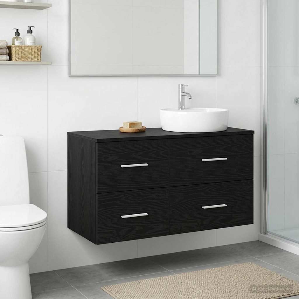 Armadio Bagno In-between Rovere Nero 30 x 35 x 50 cm | homemem39