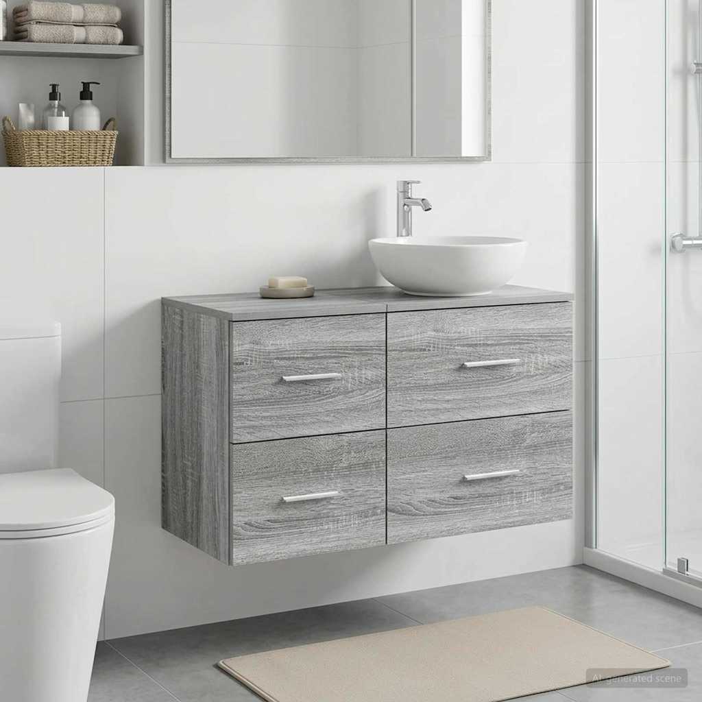 Armadio Bagno In-between Sonoma grigio 30 x 35 x 50 cm