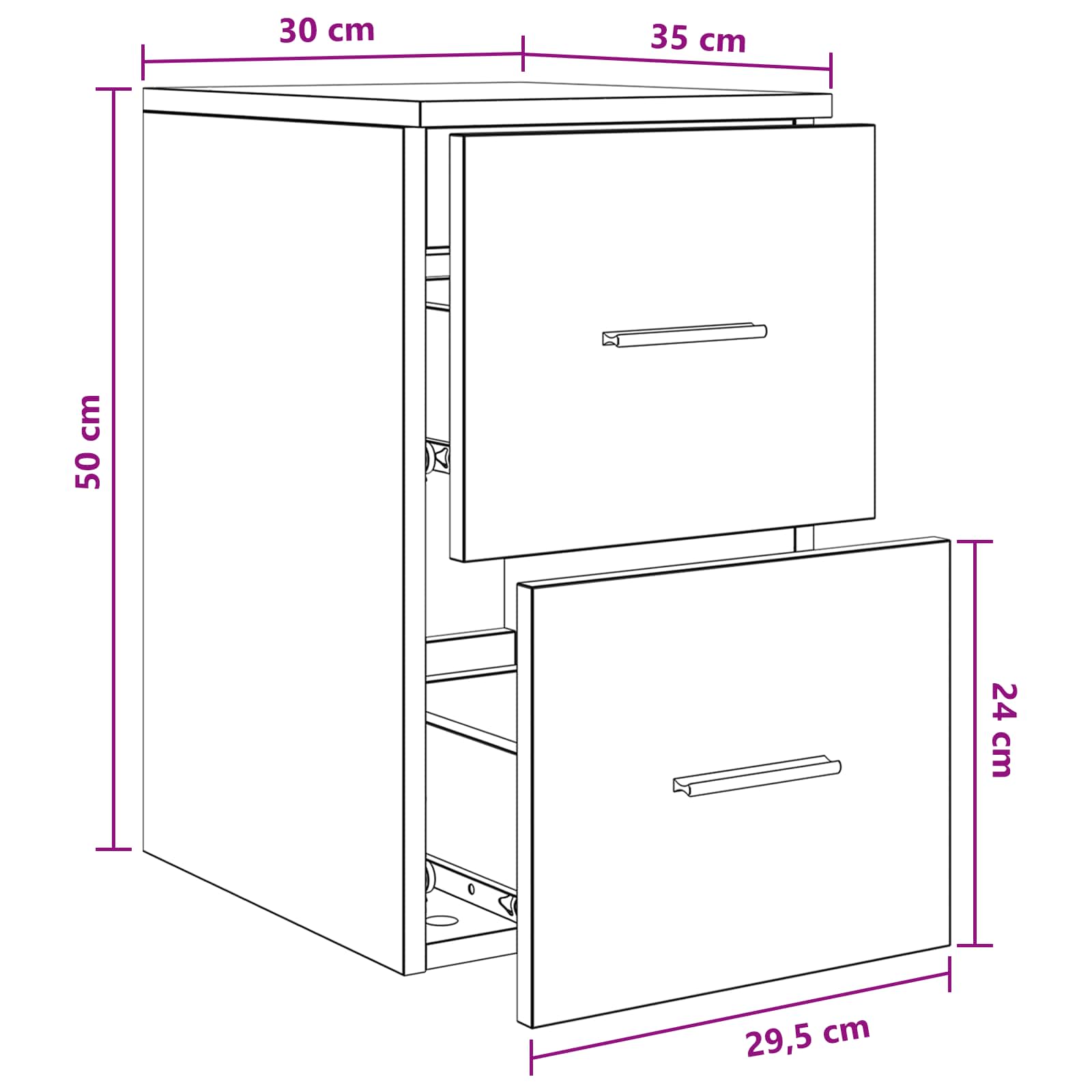Armadio Bagno In-between Sonoma grigio 30 x 35 x 50 cm | homemem39