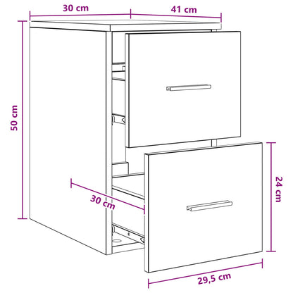 Armadio Bagno In-between Rovere Nero 30 x 41 x 50 cm | homemem39