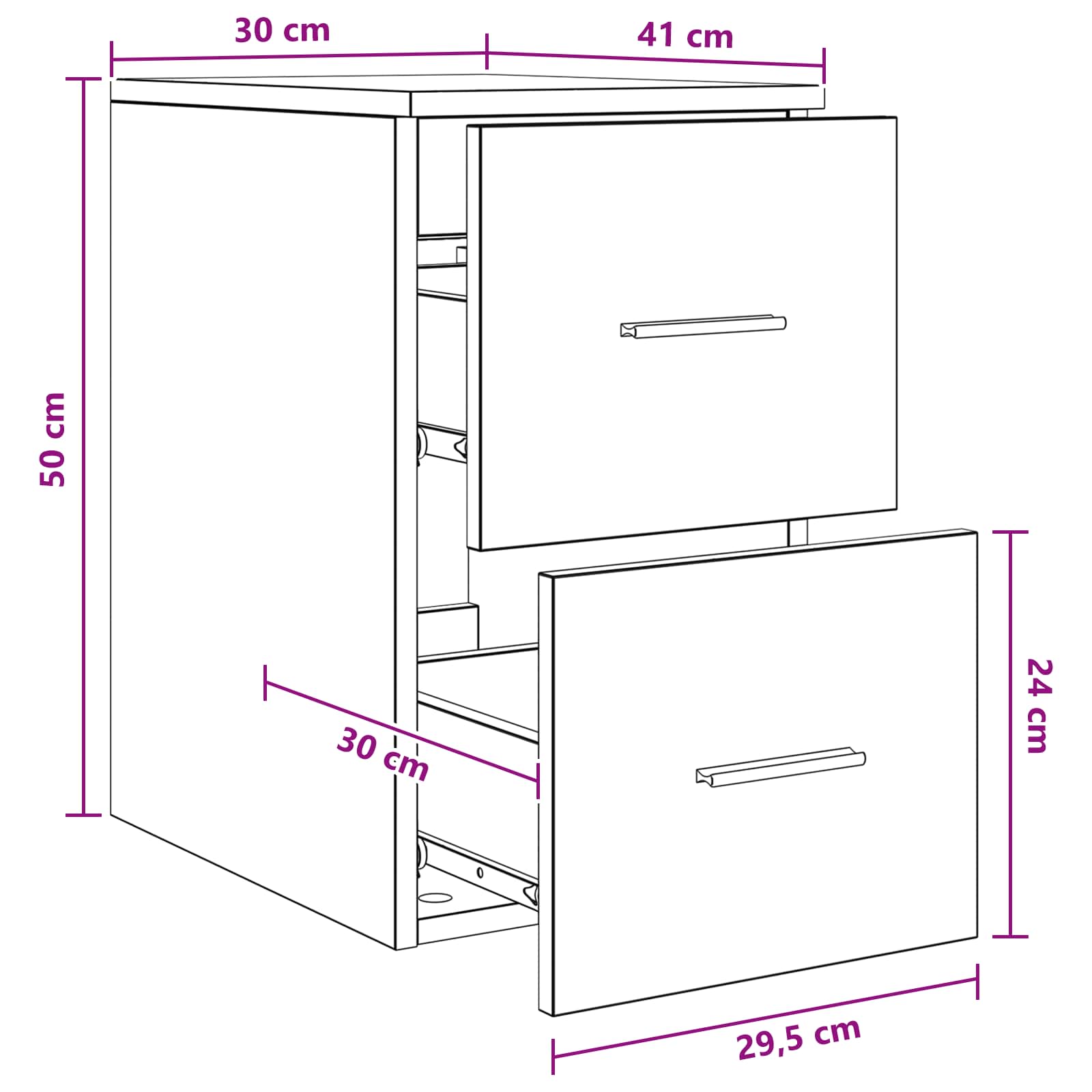 Armadio Bagno In-between Sonoma grigio 30 x 41 x 50 cm | homemem39
