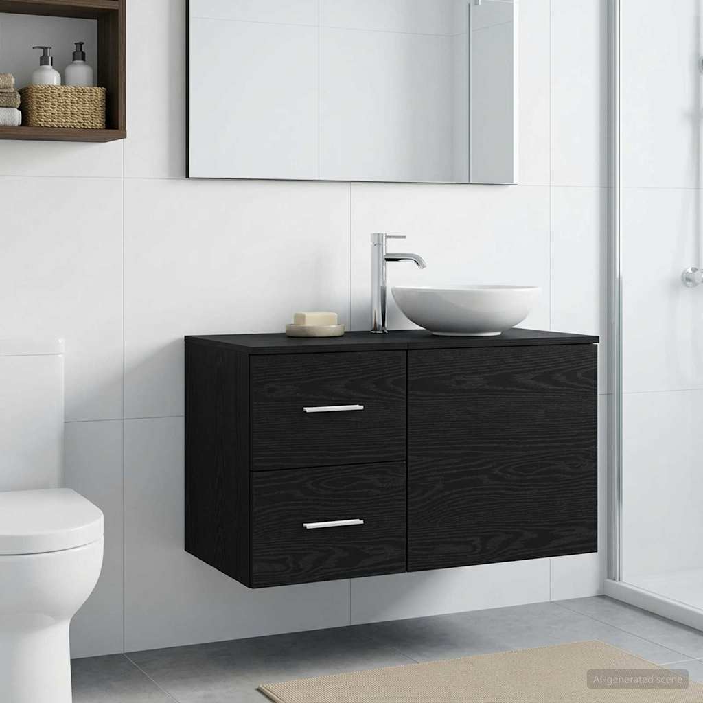 Armadio Bagno In-between Rovere Nero 30 x 44,5 x 50 cm | homemem39