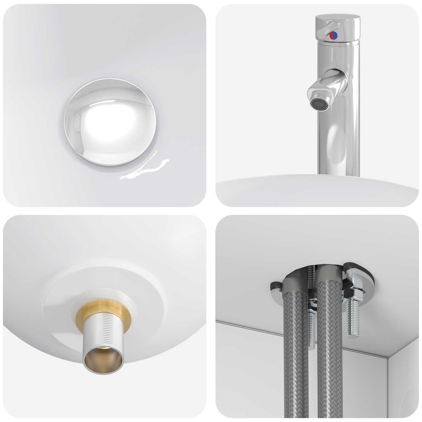 Mobile Lavabo da Parete Bianco 49,5 x 35 x 63 cm | homemem39