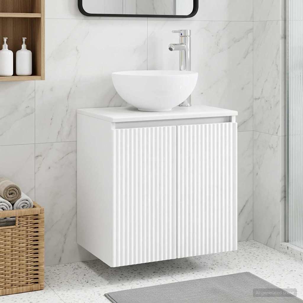 Mobile Lavabo da Parete Bianco 49,5 x 35 x 63 cm | homemem39