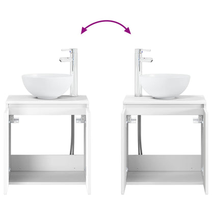 Mobile Lavabo da Parete Bianco 49,5 x 35 x 63 cm | homemem39