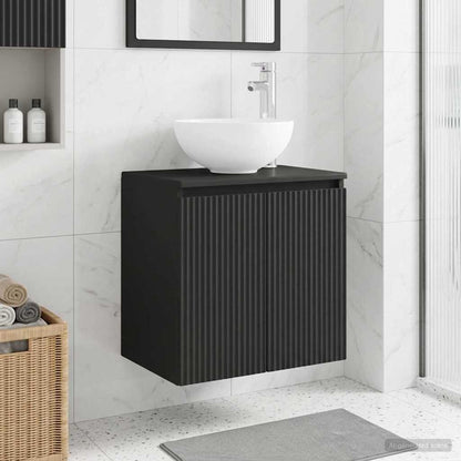 Mobile Lavabo da Parete Nero 49,5 x 35 x 63 cm | homemem39