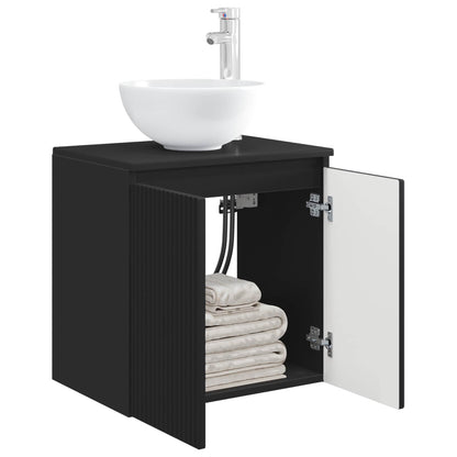 Mobile Lavabo da Parete Nero 49,5 x 35 x 63 cm | homemem39
