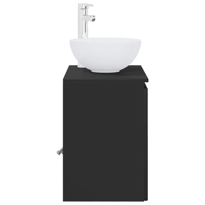 Mobile Lavabo da Parete Nero 49,5 x 35 x 63 cm | homemem39
