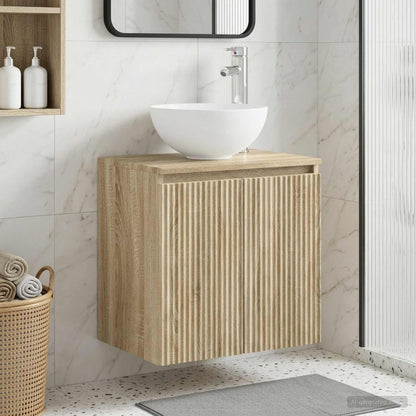 Mobile Lavabo da Parete Rovere Sonoma 49,5 x 35 x 63 cm | homemem39