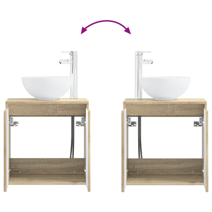 Mobile Lavabo da Parete Rovere Sonoma 49,5 x 35 x 63 cm | homemem39