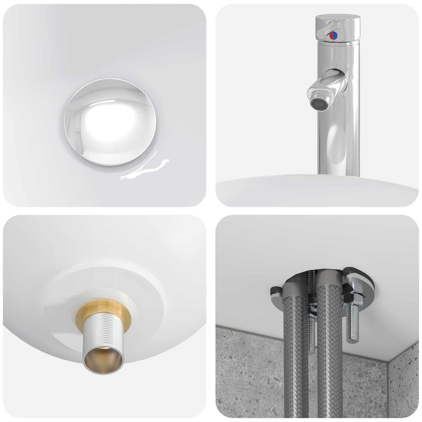 Mobile Lavabo da Parete Grigio Cemento 49,5 x 35 x 63 cm | homemem39