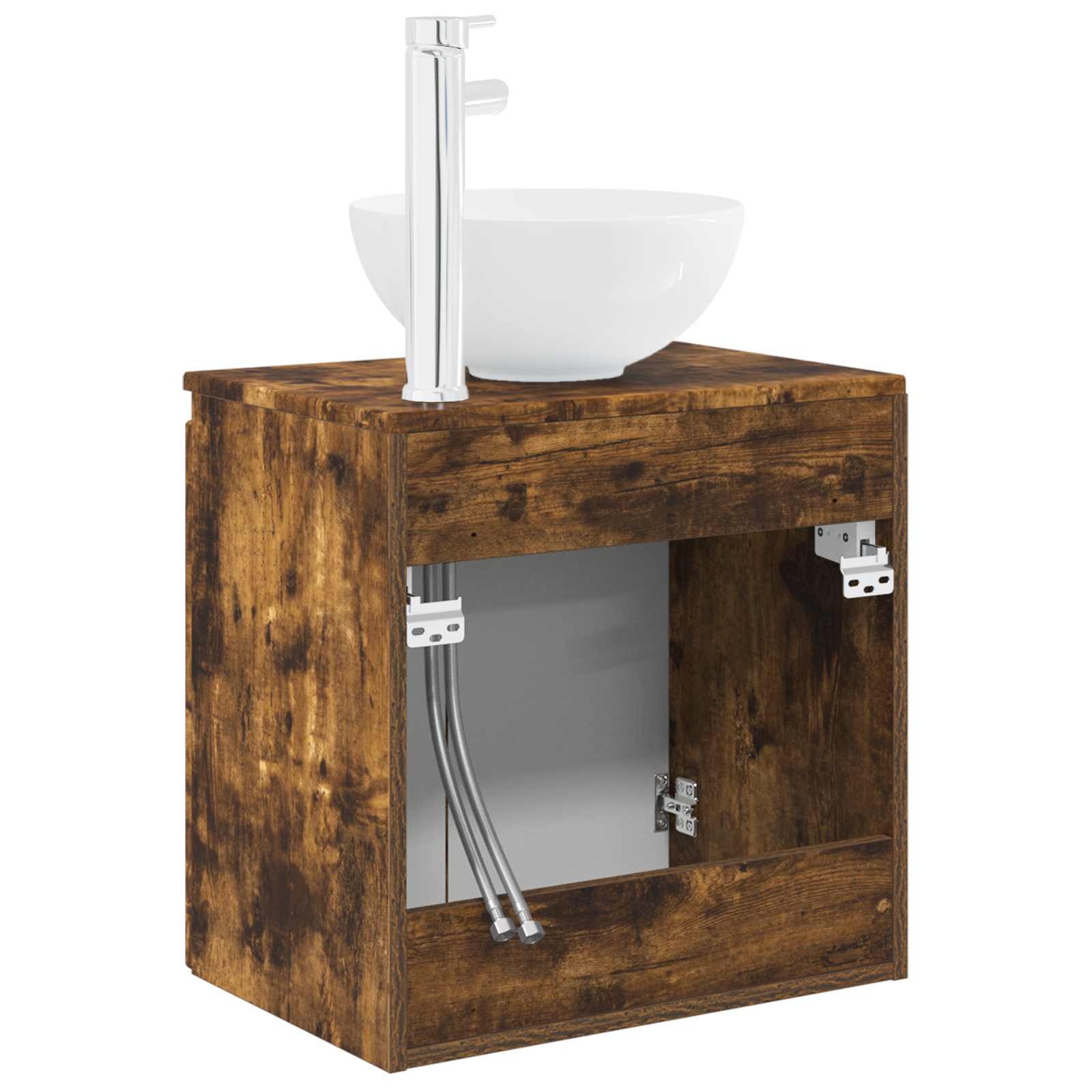 Mobile Lavabo da Parete Rovere Fumo 49,5 x 35 x 63 cm | homemem39