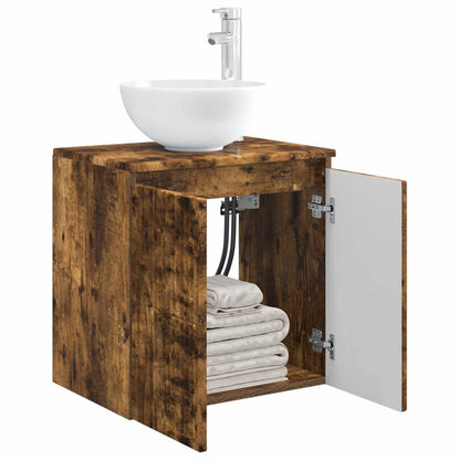 Mobile Lavabo da Parete Rovere Fumo 49,5 x 35 x 63 cm | homemem39