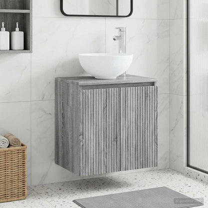 Mobile Lavabo da Parete Sonoma grigio 49,5 x 35 x 63 cm | homemem39