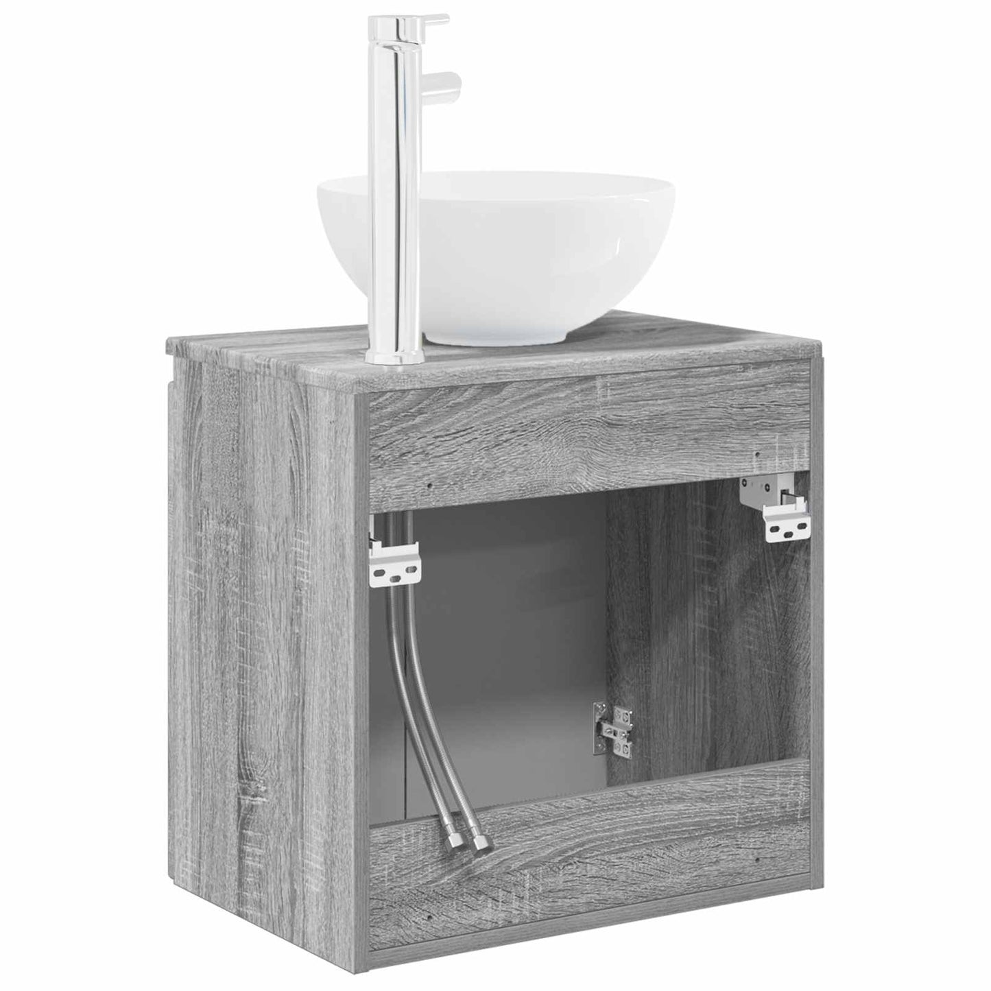 Mobile Lavabo da Parete Sonoma grigio 49,5 x 35 x 63 cm | homemem39