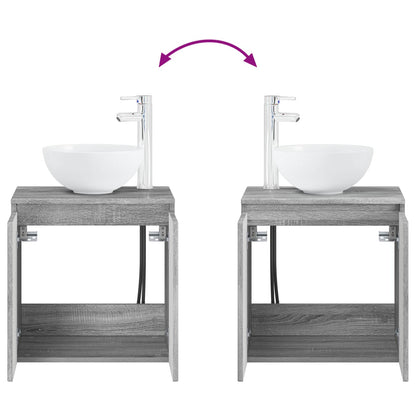 Mobile Lavabo da Parete Sonoma grigio 49,5 x 35 x 63 cm | homemem39