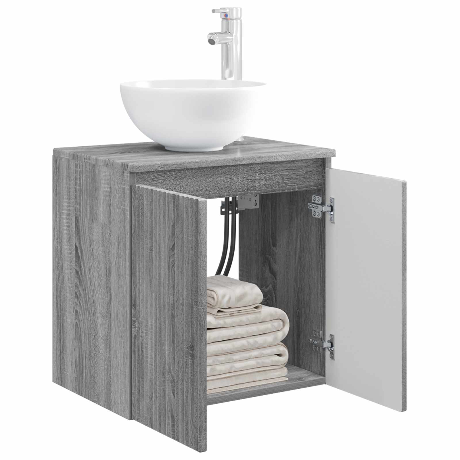 Mobile Lavabo da Parete Sonoma grigio 49,5 x 35 x 63 cm | homemem39