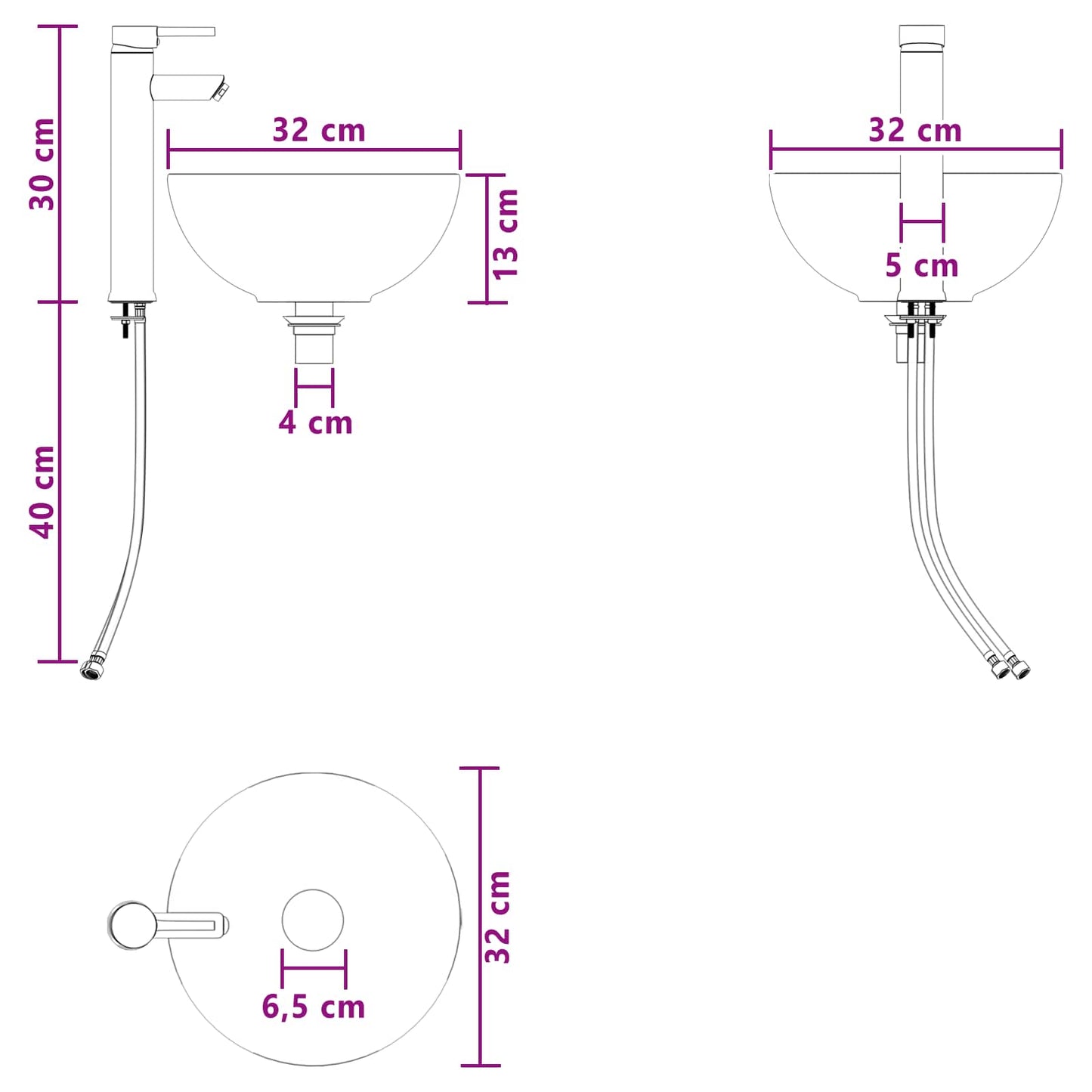 Mobile Lavabo da Parete Sonoma grigio 49,5 x 35 x 63 cm | homemem39