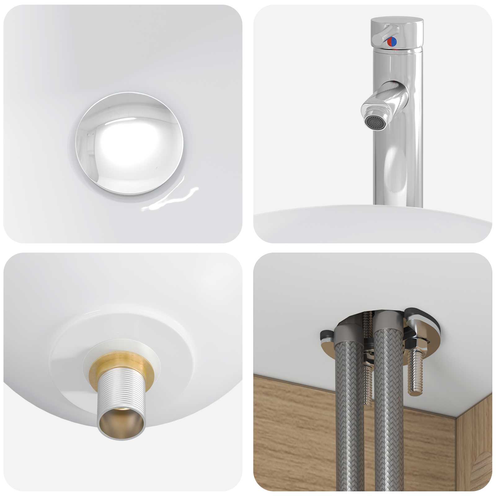 Mobile Lavabo da Parete Rovere Artigianale 49,5 x 35 x 63 cm | homemem39