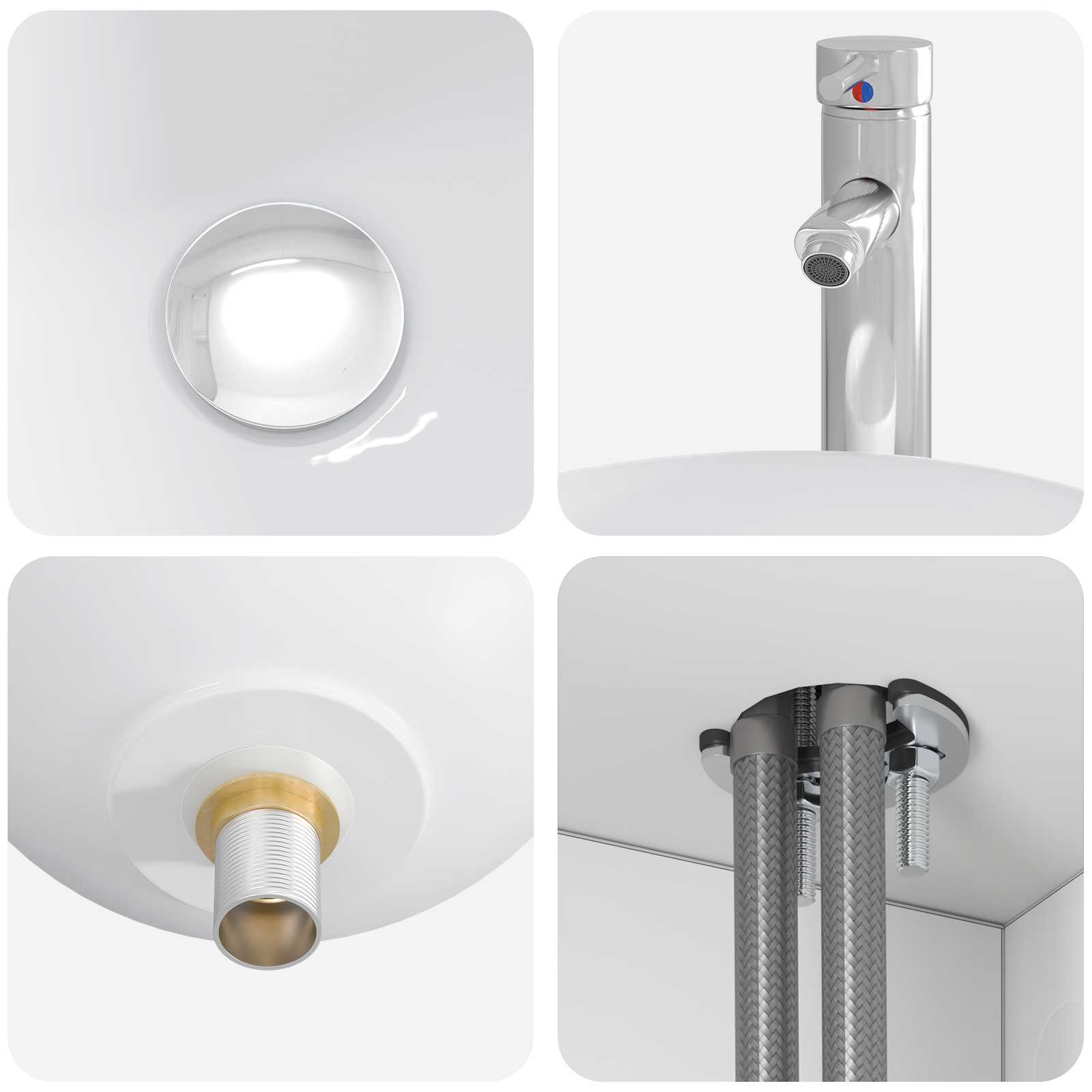 Mobile Lavabo da Parete Bianco 49,5 x 41 x 64,5 cm | homemem39