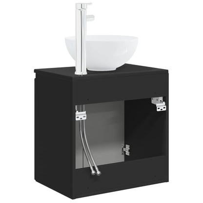 Mobile Lavabo da Parete Nero 49,5 x 41 x 64,5 cm | homemem39