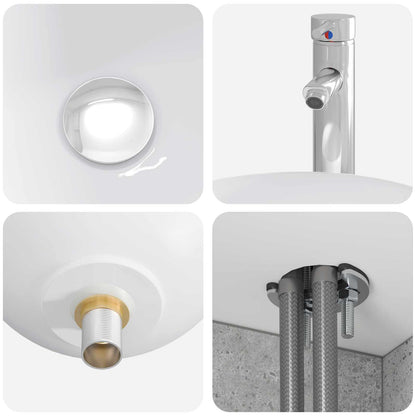 Mobile Lavabo da Parete Grigio Cemento 49,5 x 41 x 64,5 cm | homemem39