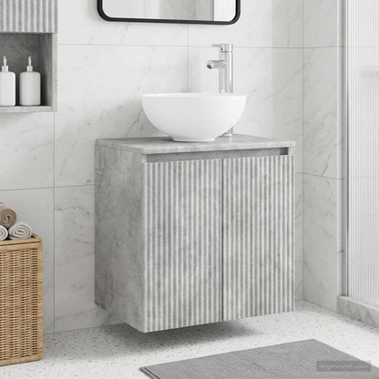 Mobile Lavabo da Parete Grigio Cemento 49,5 x 41 x 64,5 cm | homemem39