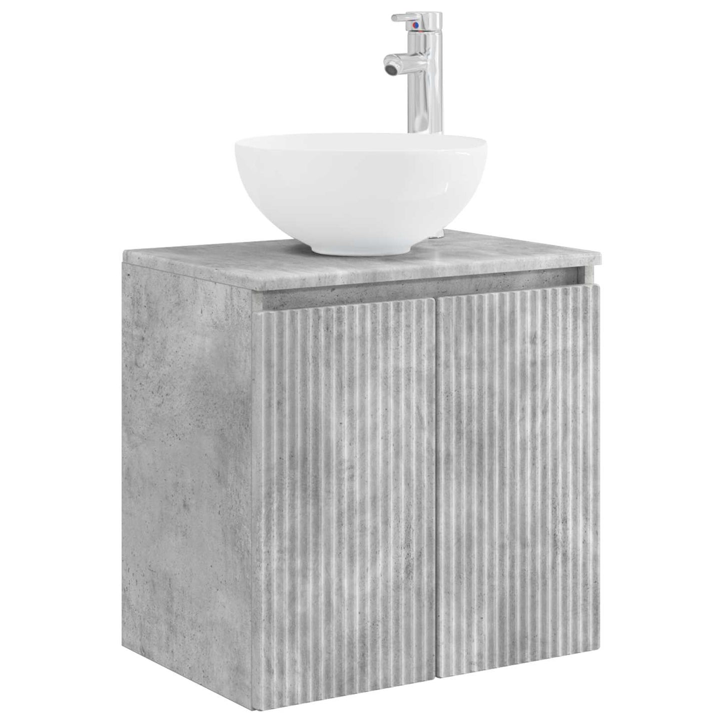 Mobile Lavabo da Parete Grigio Cemento 49,5 x 41 x 64,5 cm | homemem39