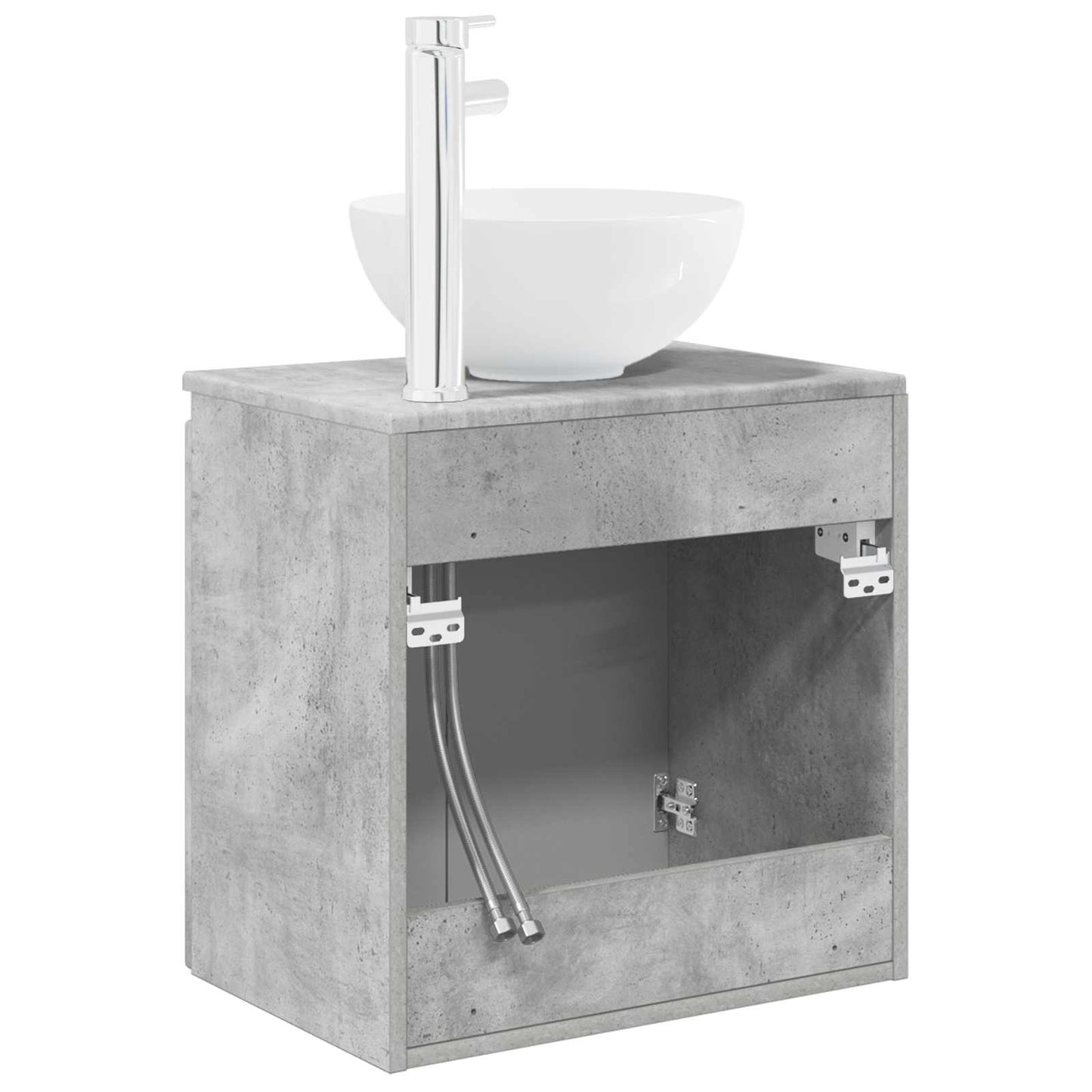 Mobile Lavabo da Parete Grigio Cemento 49,5 x 41 x 64,5 cm | homemem39