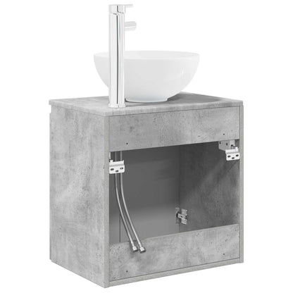 Mobile Lavabo da Parete Grigio Cemento 49,5 x 41 x 64,5 cm | homemem39