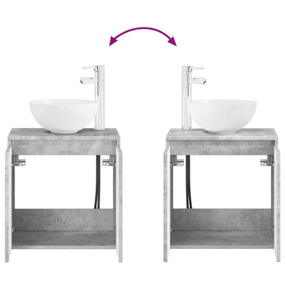 Mobile Lavabo da Parete Grigio Cemento 49,5 x 41 x 64,5 cm | homemem39