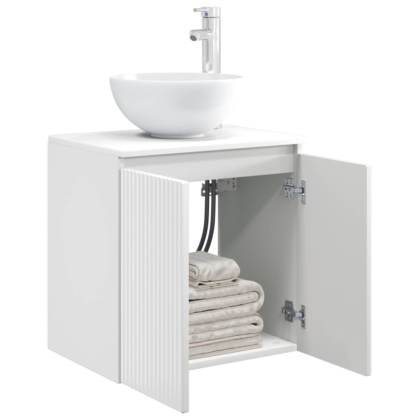 Mobile Lavabo da Parete Bianco Lucido 49,5 x 41 x 64,5 cm | homemem39