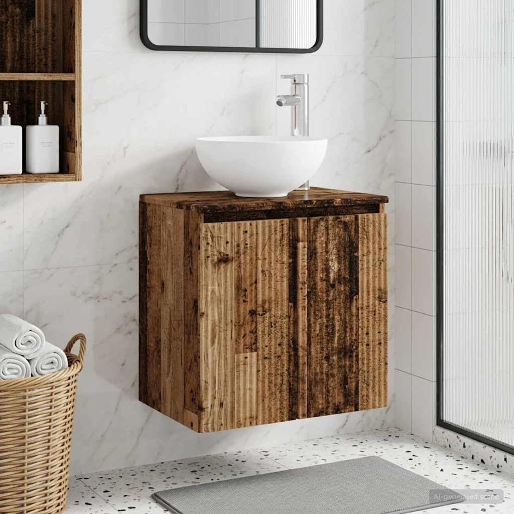 Mobile Lavabo da Parete Legno antico 49,5 x 41 x 64,5 cm | homemem39
