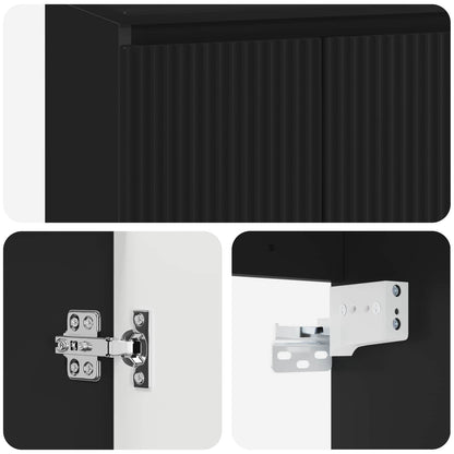 Mobile Lavabo da Parete Nero 49,5 x 41 x 63 cm | homemem39