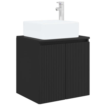 Mobile Lavabo da Parete Nero 49,5 x 41 x 63 cm | homemem39