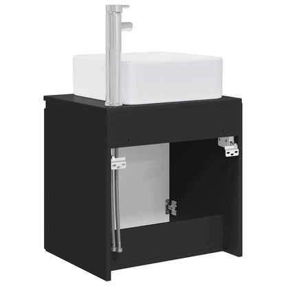 Mobile Lavabo da Parete Nero 49,5 x 41 x 63 cm | homemem39