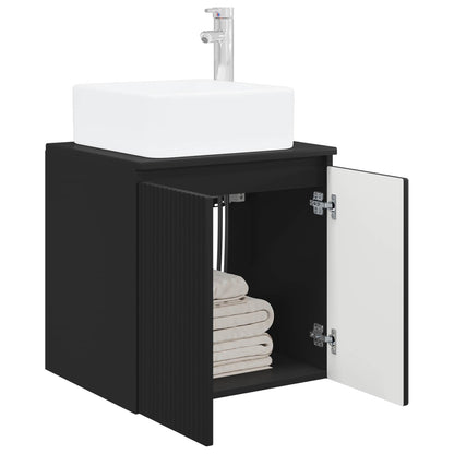 Mobile Lavabo da Parete Nero 49,5 x 41 x 63 cm | homemem39
