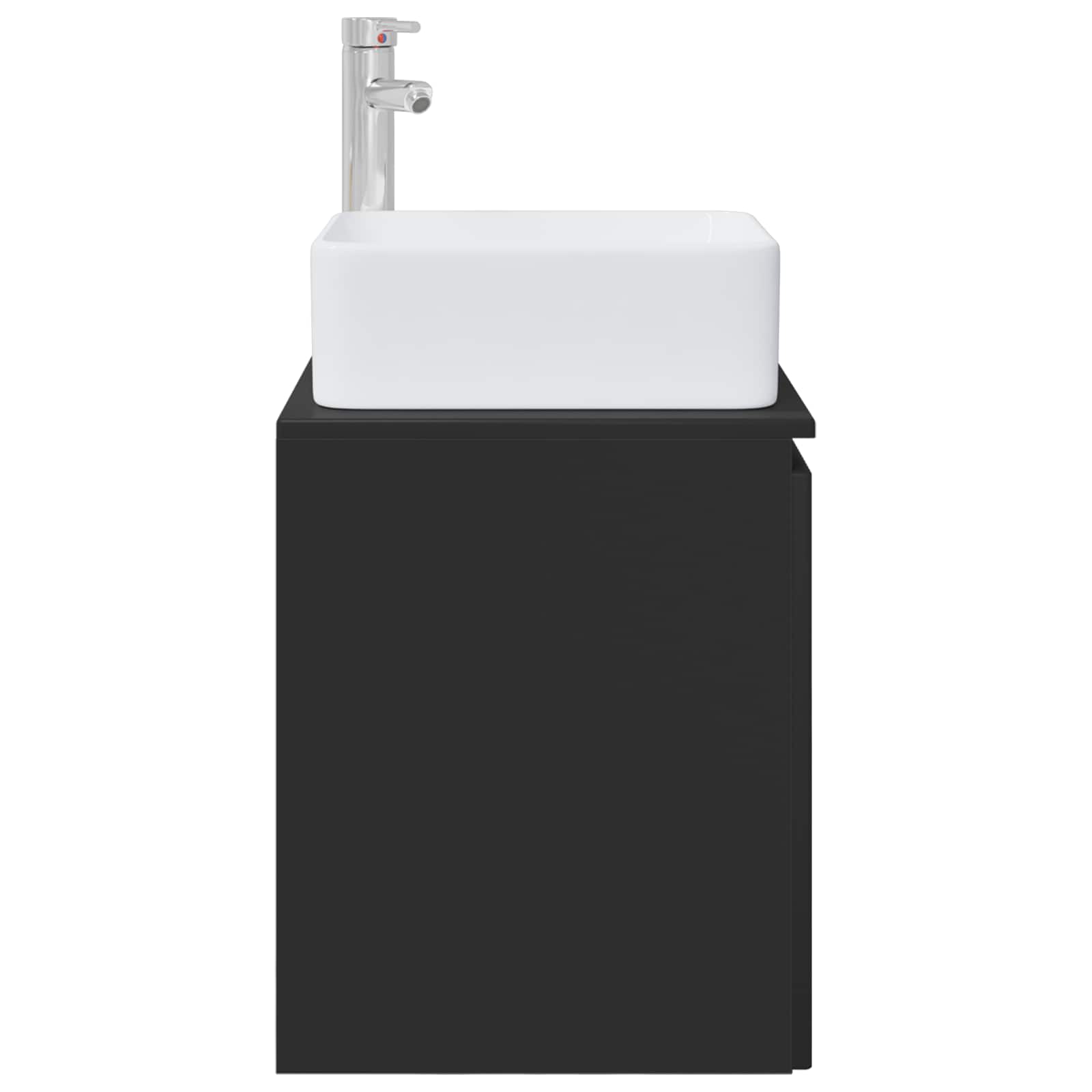 Mobile Lavabo da Parete Nero 49,5 x 41 x 63 cm | homemem39