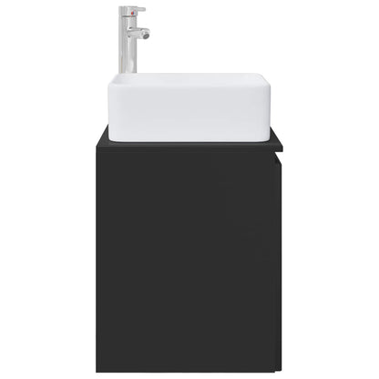 Mobile Lavabo da Parete Nero 49,5 x 41 x 63 cm | homemem39