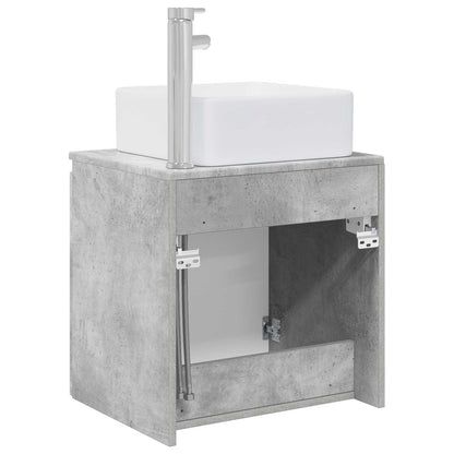 Mobile Lavabo da Parete Grigio Cemento 49,5 x 41 x 63 cm | homemem39