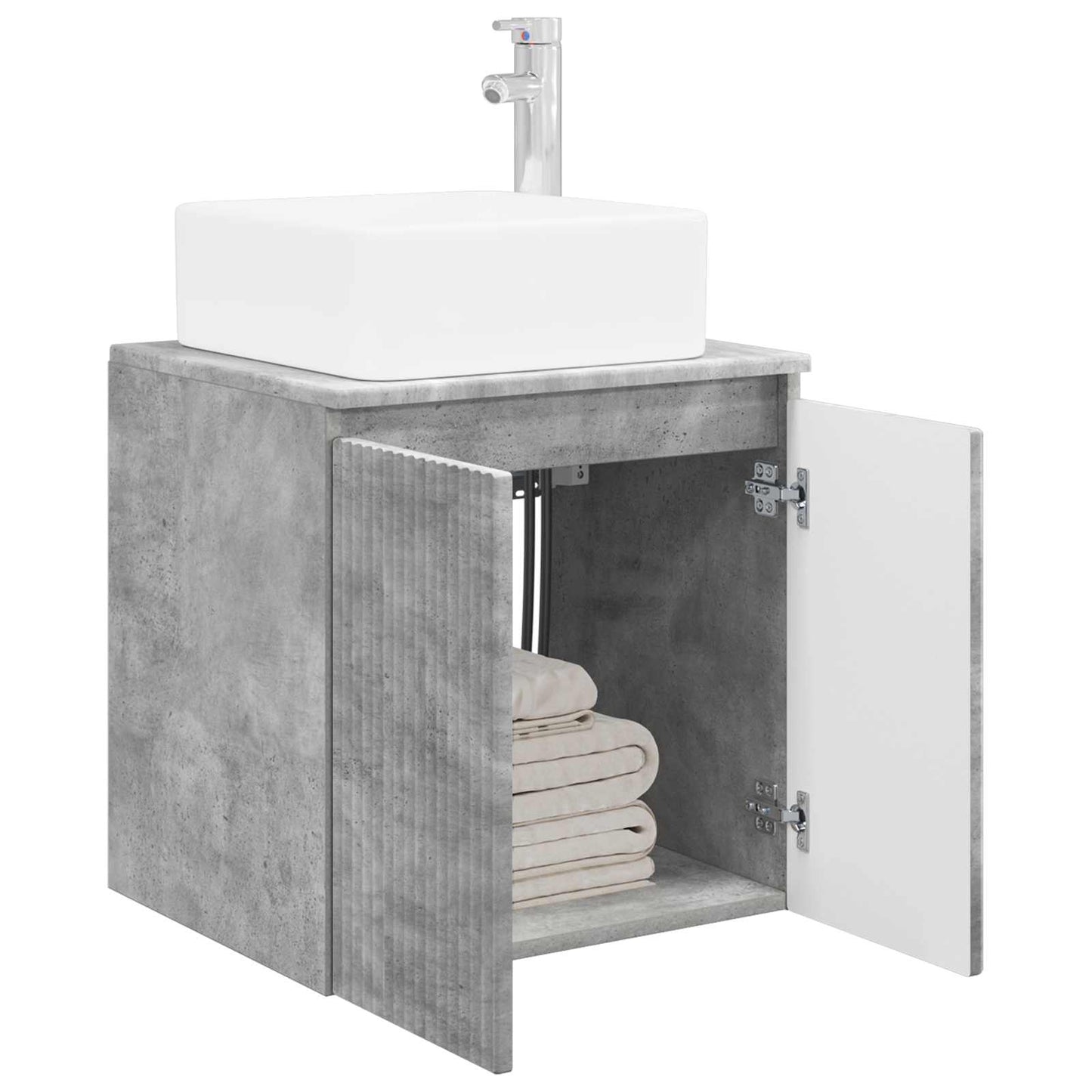 Mobile Lavabo da Parete Grigio Cemento 49,5 x 41 x 63 cm | homemem39