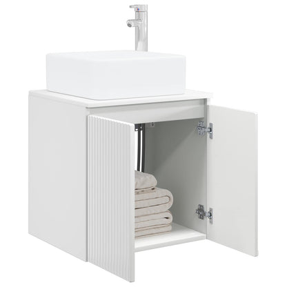 Mobile Lavabo da Parete Bianco Lucido 49,5 x 41 x 63 cm | homemem39