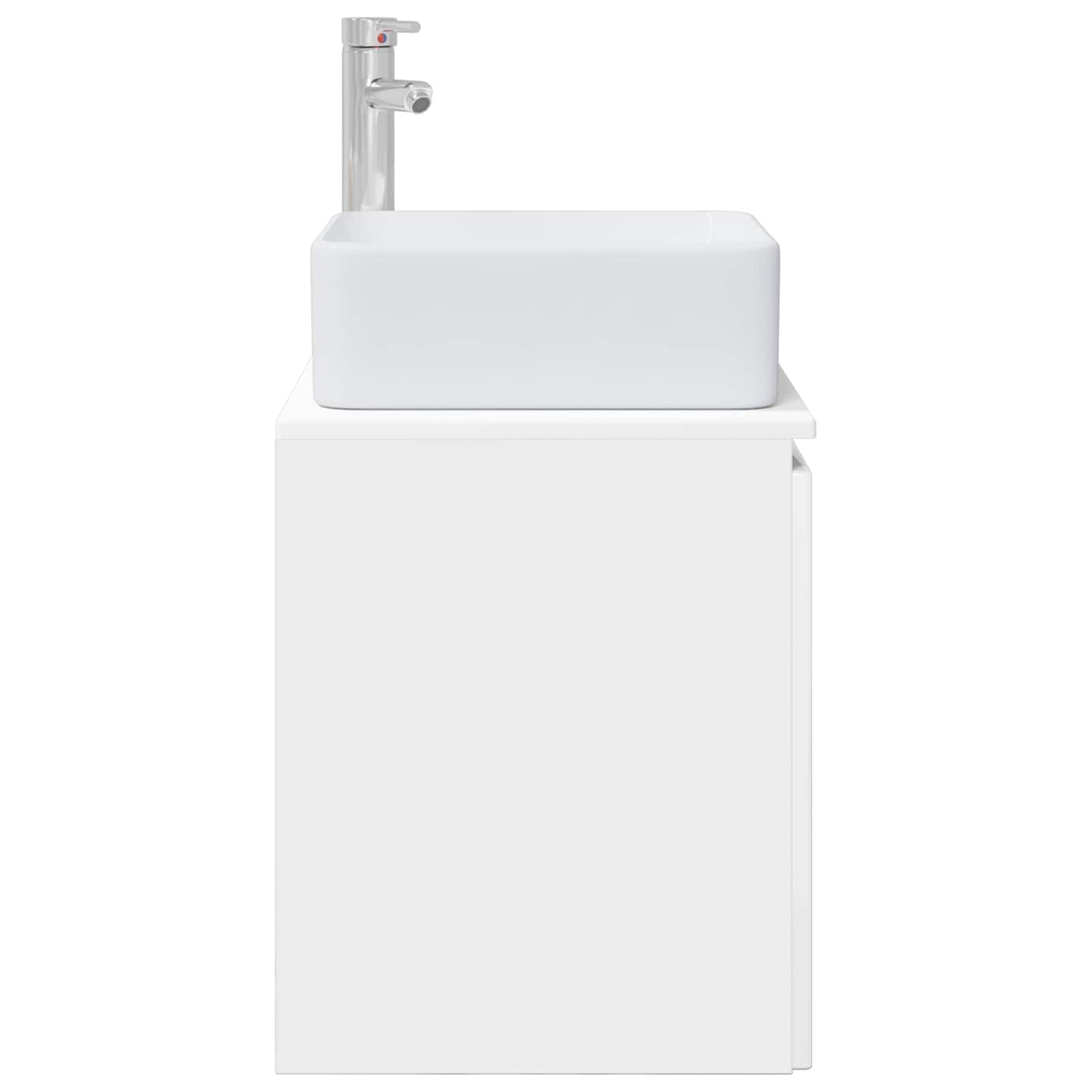 Mobile Lavabo da Parete Bianco Lucido 49,5 x 41 x 63 cm