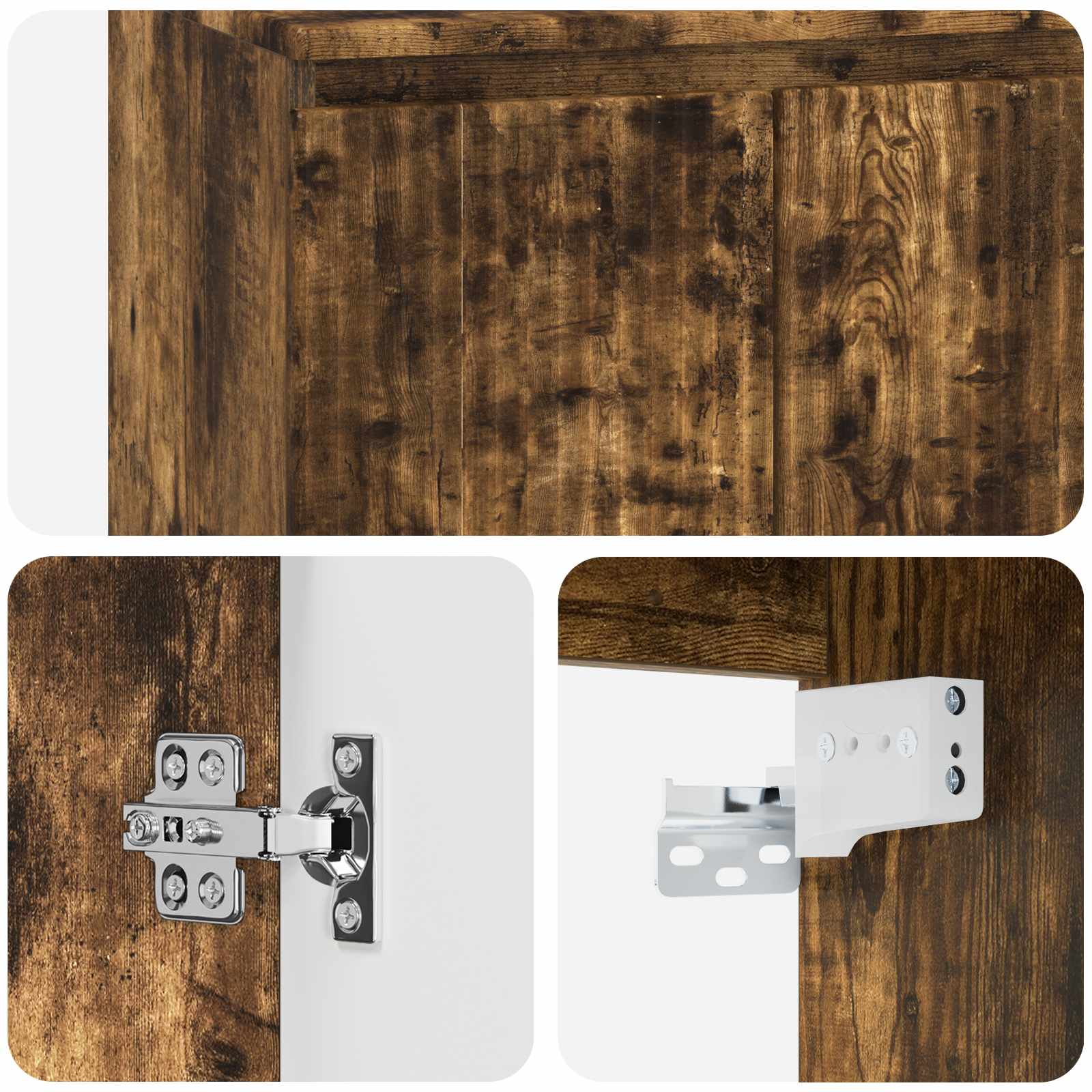 Mobile Lavabo da Parete Rovere Fumo 49,5 x 41 x 63 cm | homemem39