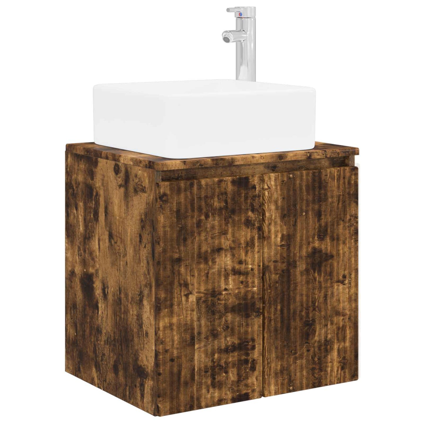 Mobile Lavabo da Parete Rovere Fumo 49,5 x 41 x 63 cm