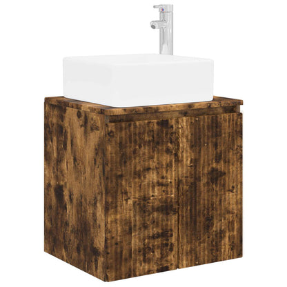 Mobile Lavabo da Parete Rovere Fumo 49,5 x 41 x 63 cm